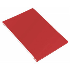 Папка с зажимом Бюрократ -PZ05CRED (зажимов 1, A4, пластик, толщина пластика 0,5мм, торцевая наклейка, красный) [PZ05CRED]
