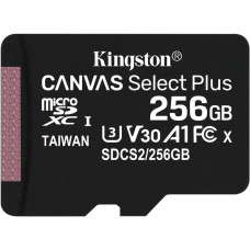 Карта памяти microSDXC 256Гб Kingston (Class 10, 100Мб/с, UHS-I U3, без адаптера) [SDCS2/256GBSP]