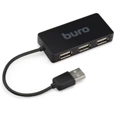 Разветвитель USB BURO BU-HUB4-U2.0-SLIM [BU-HUB4-U2.0-SLIM]