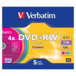 Диск DVD+RW Verbatim (4,7Гб, 4x, slim case, 5)