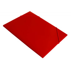 Папка на резинке Бюрократ -PR05RED (A4, пластик, толщина пластика 0,5мм, ширина корешка 30мм, красный) [PR05RED]