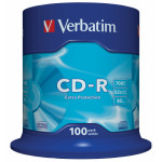 Диск CD-R Verbatim (0.68359375Гб, 52x, cake box, 100)