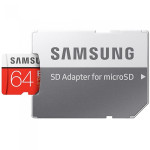 Карта памяти microSDXC 64Гб Samsung (Class 10, 100Мб/с, UHS-I U3, адаптер на SD)