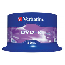 Диск DVD+R Verbatim (4.7Гб, 16x, cake box, 50) [43550]