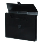 Портфель Бюрократ DeLuxe DLPP01BLCK (A4, отделений 1, пластик, толщина пластика 0,7мм, черный)