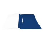 Папка-скоросшиватель Бюрократ Люкс PSL20BLUE (A4, прозрачный верхний лист, пластик, синий)