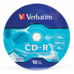 Диск CD-R Verbatim (0.68359375Гб, 52x, bulk, 10)