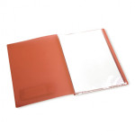 Папка Бюрократ Crystal -CR20OR (A4, пластик, толщина пластика 0,5мм, оранжевый)