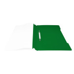 Папка-скоросшиватель Бюрократ Люкс -PSL20GRN (A4, прозрачный верхний лист, пластик, зеленый)