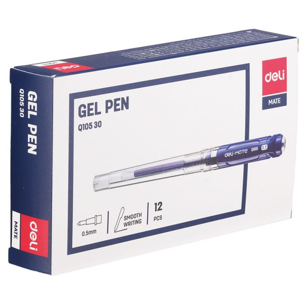 Ручка гелевая Deli EQ10530 (0,5мм, синий)