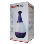 Увлажнитель Starwind SHC1221/SHC1222/SHC1223(ультразвуковой, 30кв.м, 25Вт, 280мл/ч)