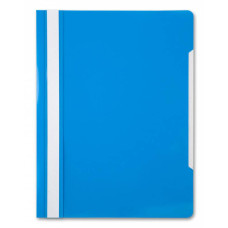 Папка-скоросшиватель Бюрократ -PS20AZURE (A4, прозрачный верхний лист, пластик, голубой) [PS20AZURE]