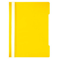 Папка-скоросшиватель Бюрократ Economy -PSE20YEL (A4, прозрачный верхний лист, пластик, желтый) [PSE20YEL]