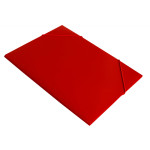 Папка на резинке Бюрократ -PR04RED (A4, пластик, толщина пластика 0,4мм, ширина корешка 15мм, красный)