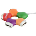 Разветвитель USB BURO BU-HUB4-0.5-U2.0-Flower