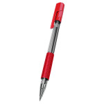 Ручка шариковая Deli Arrow EQ01740 (1мм, красный, резиновая манжета)