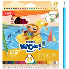 Карандаши Deli ColoRun EC00120 (пластик, трехгранный, 24 цветов, коробка европодвес) [EC00120]