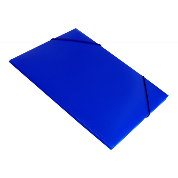 Папка на резинке Бюрократ -PR05BLU (A4, пластик, толщина пластика 0,5мм, ширина корешка 30мм, синий)