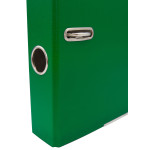Папка-регистратор Silwerhof 355021-03 (A4, ПВХ/бумага, металлическая окантовка, сменный карман на корешке, ширина корешка 75мм, зеленый)