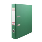 Папка-регистратор Silwerhof 355020-03 (A4, ПВХ/бумага, металлическая окантовка, сменный карман на корешке, ширина корешка 50мм, зеленый)
