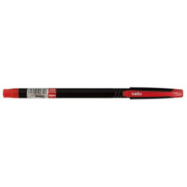 Ручка шариковая Cello SLIMO (игловидный пиш. наконечник, 0,7мм, красный, чернила пониженной вязкости, коробка)