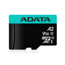 Карта памяти microSDXC 64Гб ADATA (Class 10, 100Мб/с, UHS-I U3, адаптер на SD) [AUSDX64GUI3V30SA2-RA1]