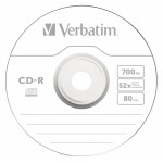 Диск CD-R Verbatim (0.68359375Гб, 52x, cake box, 10)