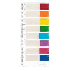 Индексы Hopax 21467 (пластик, 12x45мм, 8цветов, 15закладок каждого цвета) [21467]