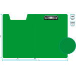 Папка клип-борд Бюрократ PD602GRN (A4, пластик, толщина пластика 1,2мм, зеленый)
