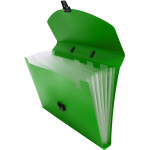Портфель Бюрократ -BPP6GRN (6 отделений, A4, пластик, 0,7мм, зеленый)