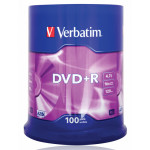 Диск DVD+R Verbatim (4.7Гб, 16x, cake box, 100)