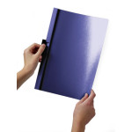 Папка с клипом Durable Duraclip 220007 (верхний лист прозрачный, A4, вместимость 1-30 листов, темно-синий)