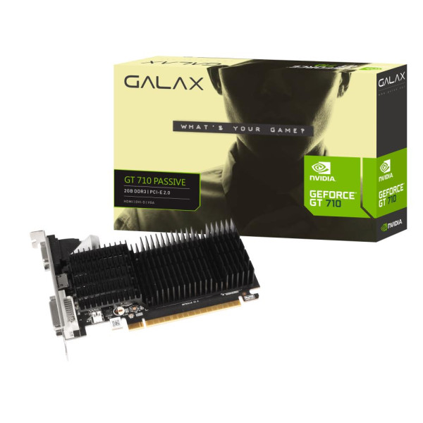 Видеокарта GeForce GT 710 954МГц 2Гб KFA2 (PCI-E 16x 3.0, GDDR3, 64бит, 1xHDMI)