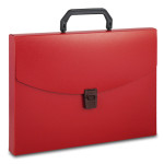 Портфель Бюрократ BPP01RED (A4, отделений 1, пластик, толщина пластика 0,7мм, красный)