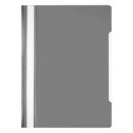 Папка-скоросшиватель Бюрократ Economy -PSE20GREY (A4, прозрачный верхний лист, пластик, серый)