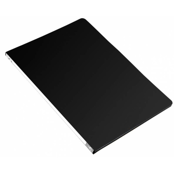 Папка с зажимом Бюрократ -PZ05PBLCK (зажимов 1, A4, пластик, толщина пластика 0,5мм, торцевая наклейка, черный)