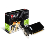Видеокарта GeForce GT 710 954МГц 2Гб MSI (PCI-E, DDR3, 64бит, 1xDVI, 1xHDMI)