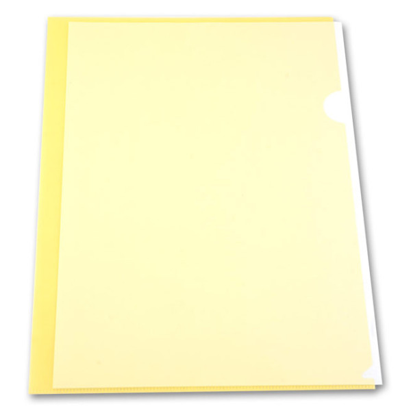 Папка-уголок Бюрократ -EE310/1YEL (A4, пластик, толщина пластика 0,15мм, желтый)