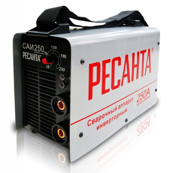 Сварочный аппарат РЕСАНТА САИ-250 (140-260В, инвертор, ММА DC, 10-250A, 9,5кВт)