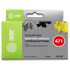 Картридж Cactus CS-CLI471XLY (оригинальный номер: CLI-471XL Y; желтый; 10,8стр; TS5040, MG5740, MG6840, MG7740) [CS-CLI471XLY]