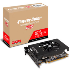 Видеокарта Radeon RX 6400 2039МГц 4Гб PowerColor (GDDR6, 64бит, 1xHDMI, 1xDP) [AXRX 6400 4GBD6-DH]