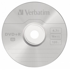 Диск DVD+R Verbatim (4.7Гб, 16x, cake box, 100) [43551]