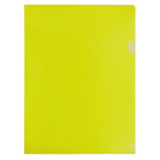 Папка-уголок Бюрократ Double Neon DNECYEL (A4, пластик, толщина пластика 0,18мм, желтый) [DNECYEL]
