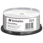 Диск BD-R Verbatim (50Гб, 6x, cake box, 25, Printable)