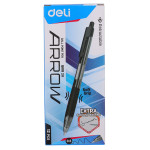 Ручка шариковая Deli Arrow EQ01820 (0,5мм, черный, резиновая манжета)