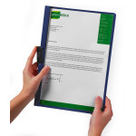 Папка с клипом Durable Duraclip 2209-05 (верхний лист прозрачный, A4, вместимость 1-60 листов, зеленый)
