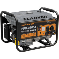 Электрогенератор Carver PPG-3900A (бензиновый, однофазный, пуск ручной, 3,2/2,9кВт, непр.работа 12ч) [01.020.00012]