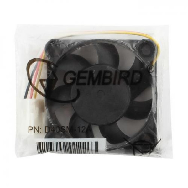Кулер для видеокарты Gembird D40SM-12A (25дБ, 40x40x10мм, 3-pin)