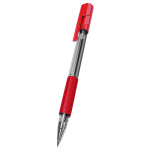 Ручка шариковая Deli Arrow EQ01540 (0,5мм, красный, резиновая манжета)