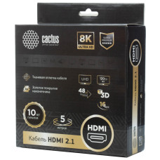Кабель аудио-видео Cactus (HDMI (m), HDMI (m), 1м) [CS-HDMI.2.1-1]